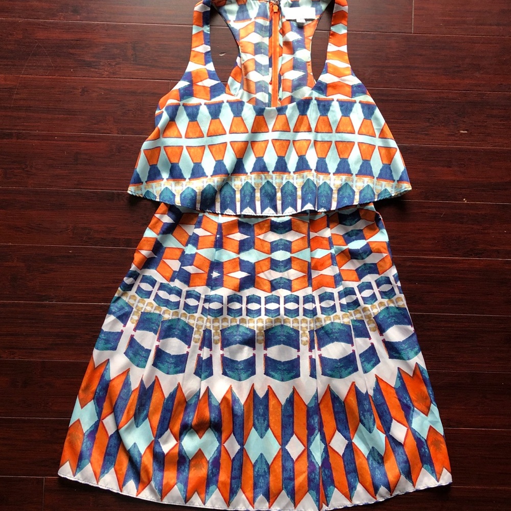 Jessica Simpson Overlay Racerback Tank Dress